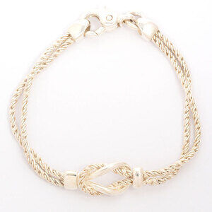 Tiffany Double Rope Silver Bracelet